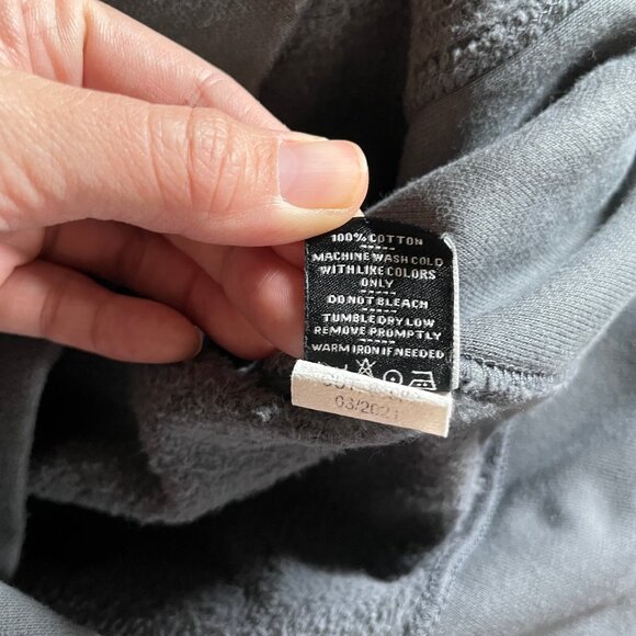 American Giant Moto Full Zip Heavy Cotton Sweatshirt - Men's Size L - Gray - Picture 5 of 10